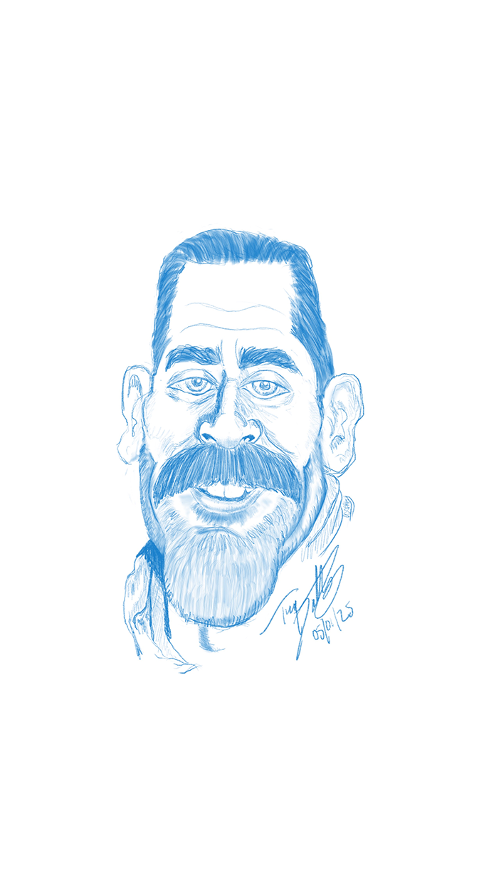 Gift Caricature Black and White Freddy Mercury