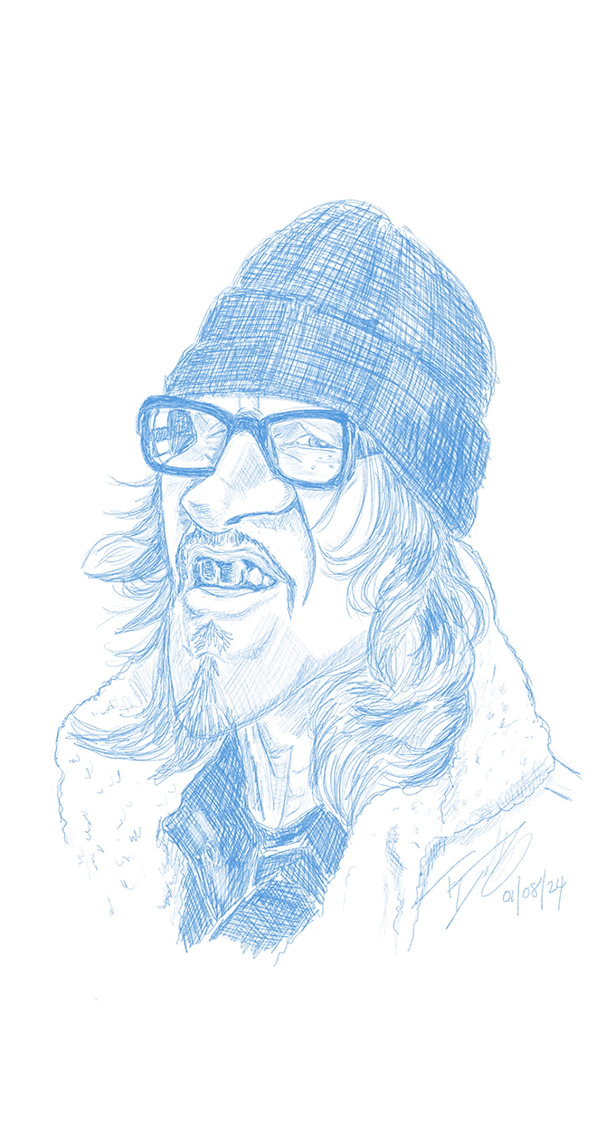 Gift-Caricature-Black-and-White-Mark-Lanegan