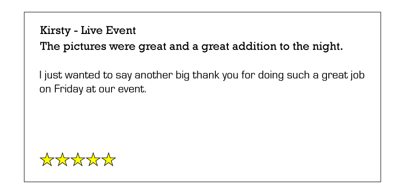 Testimonial from a Customer